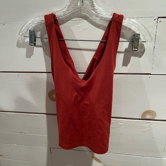 Girlfriend Collective size small Women's Rust Orange Sports Bra, GUC, athletic - Picture 2 of 4